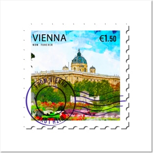 Vienna post stamp design souvenir Posters and Art